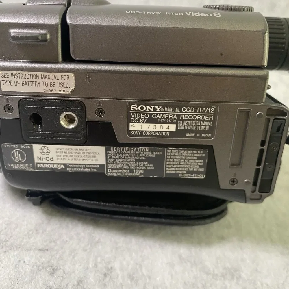 Sony Video Camera Recorder Handycam CCD-TRV12 Handheld Camcorder For Parts